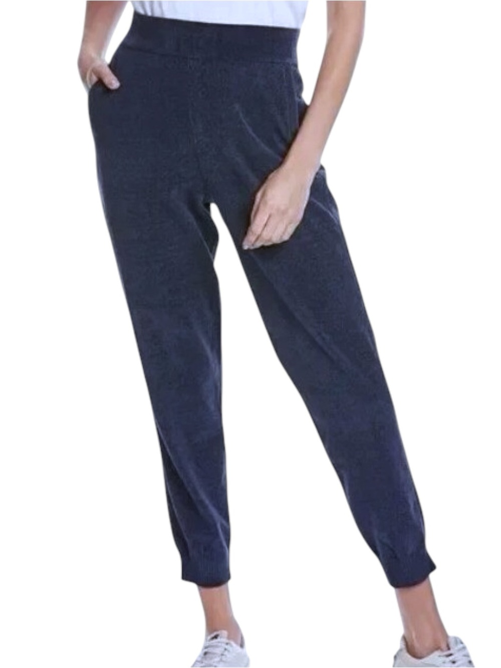Tommy Bahama Island Soft Women's Sea Light Sweater Jogger size Large in Navy